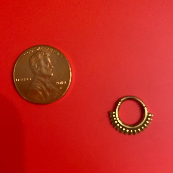 Body Gems 14k gold Athena Clicker Hoop earring - Picture 2 of 12